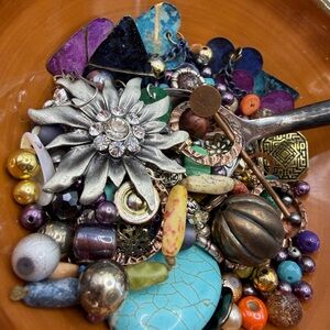 Elegant Silver and Purple Jewelry Bead Soup 🥣 
Can You Find the Turtle?